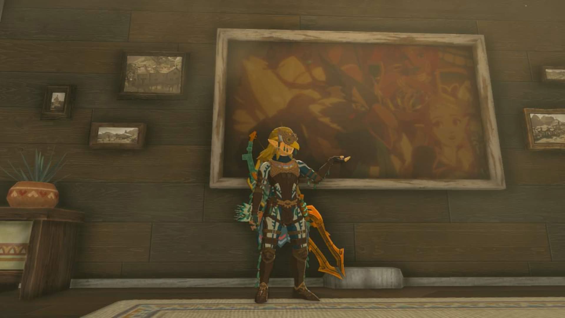 A screenshot I took in Tears of the Kingdom of the house I built near Tarrey town.