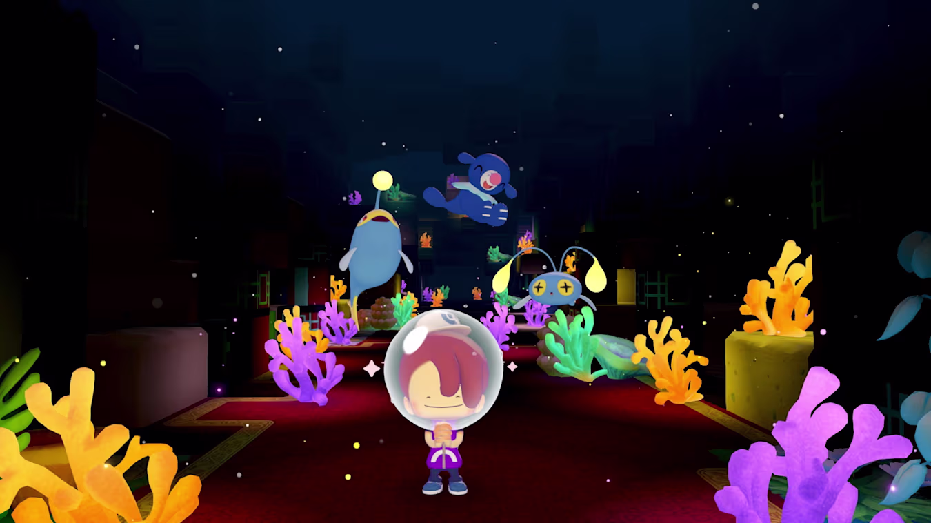 Imagine your house, but in this underwater cavern filled with glowing coral.